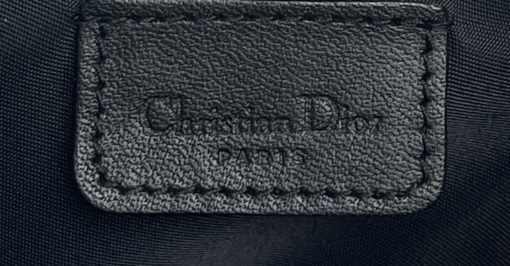 Christian Dior Vintage Diorissimo Saddle Pochette Black logo