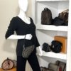 Christian Dior Vintage Diorissimo Saddle Pochette Black 3