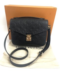 Louis Vuitton Pochette Metis Black Monogram Empreinte Leather w box & dust bag