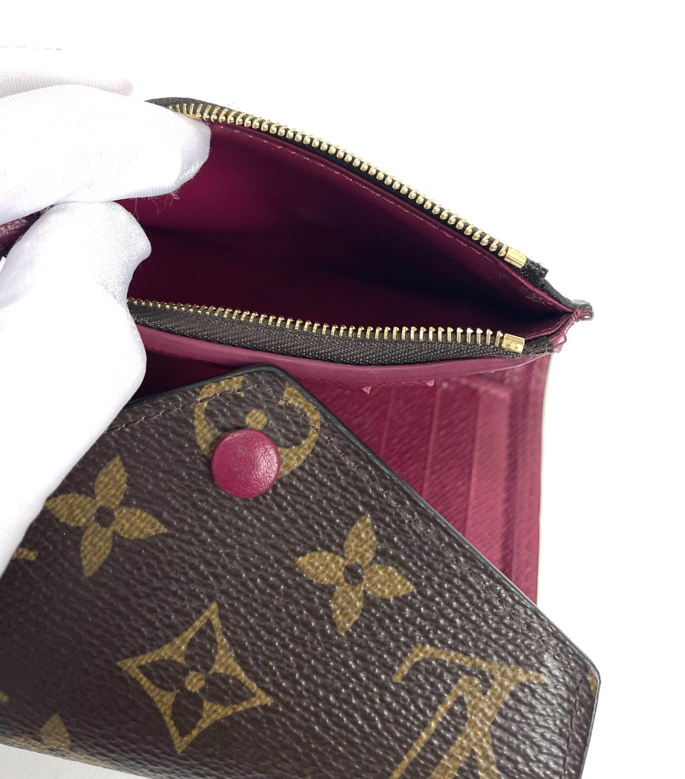 ❤️NEW LOUIS VUITTON Victorine Wallet Monogram Fuchsia Pink Coin HOT GIFT  RARE🔥