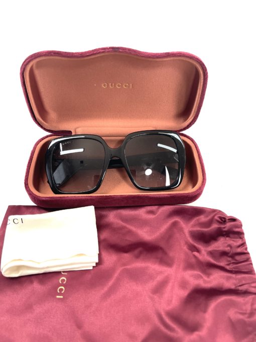 Gucci Black Oversize Rectangular Sunglasses GG0096S 4