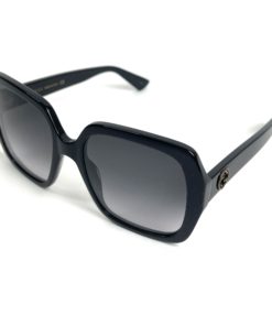 Gucci Black Oversize Rectangular Sunglasses GG0096S