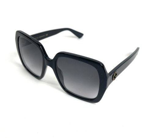Gucci Black Oversize Rectangular Sunglasses GG0096S