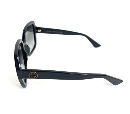 Gucci Black Oversize Rectangular Sunglasses GG0096S 12