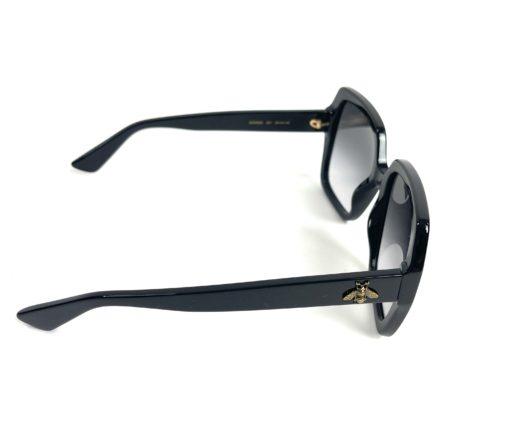 Gucci Black Oversize Rectangular Sunglasses GG0096S 11