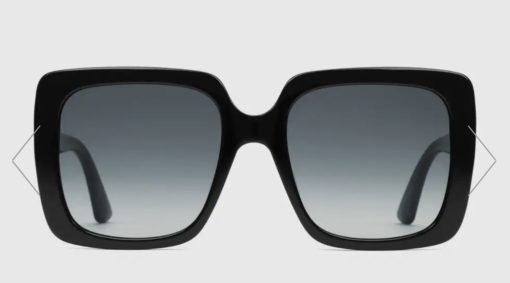 Gucci Black Oversize Rectangular Sunglasses GG0096S 2
