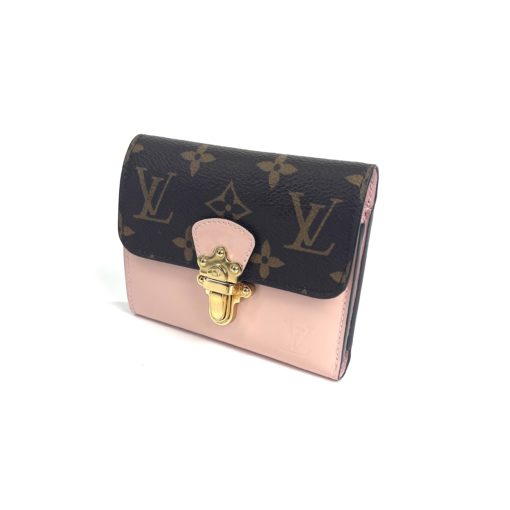Louis Vuitton Monogram Compact Cherrywood Wallet with Rose Ballerine 16