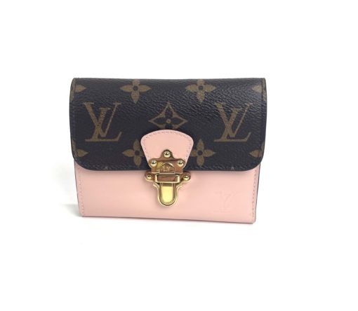 Louis Vuitton Monogram Compact Cherrywood Wallet with Rose Ballerine 5