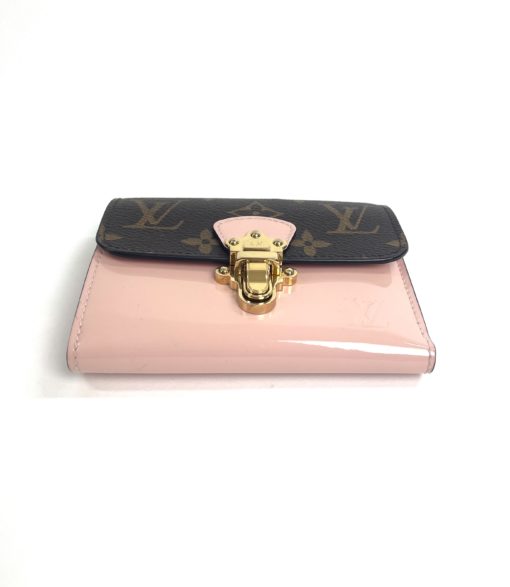 Louis Vuitton Monogram Compact Cherrywood Wallet with Rose Ballerine 18