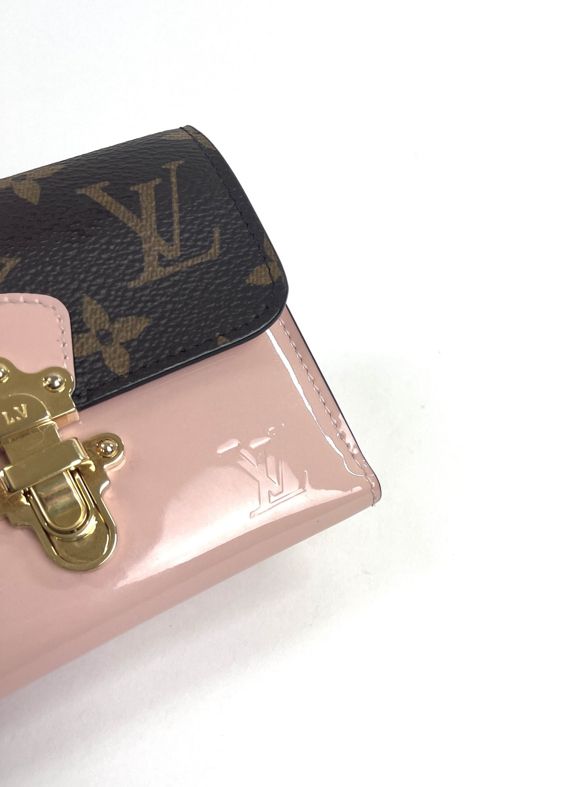 LV LV Women Cherrywood Compact Wallet Monogram Coated Canvas Pink in 2023