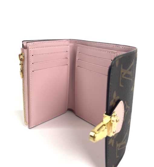 Louis Vuitton Monogram Compact Cherrywood Wallet with Rose Ballerine 12