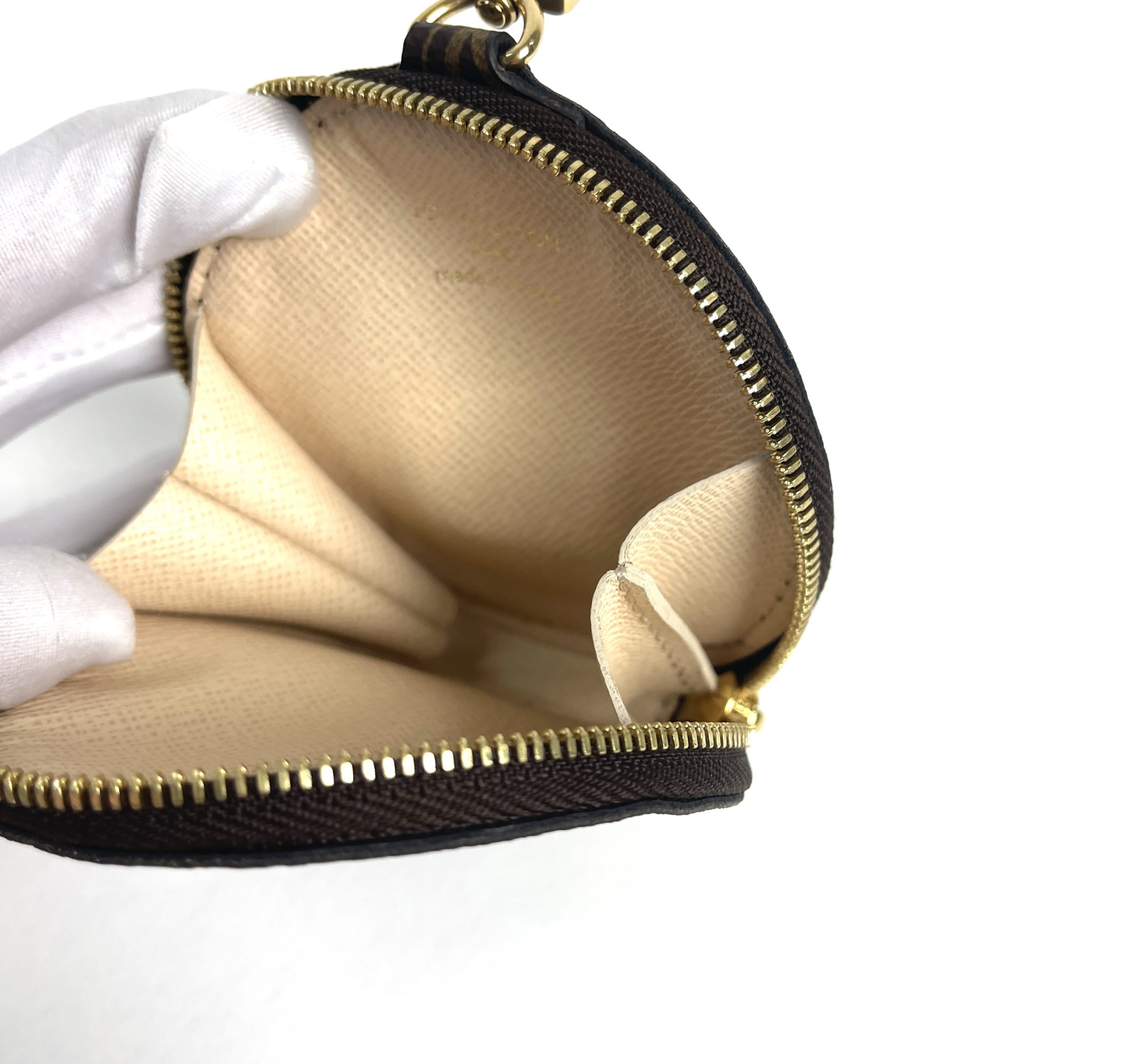 LOUIS VUITTON Louis Vuitton Damier Zippy coin purse round case