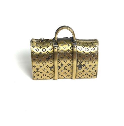 Louis Vuitton Rare Antique Brass Keepall Paperweight 4