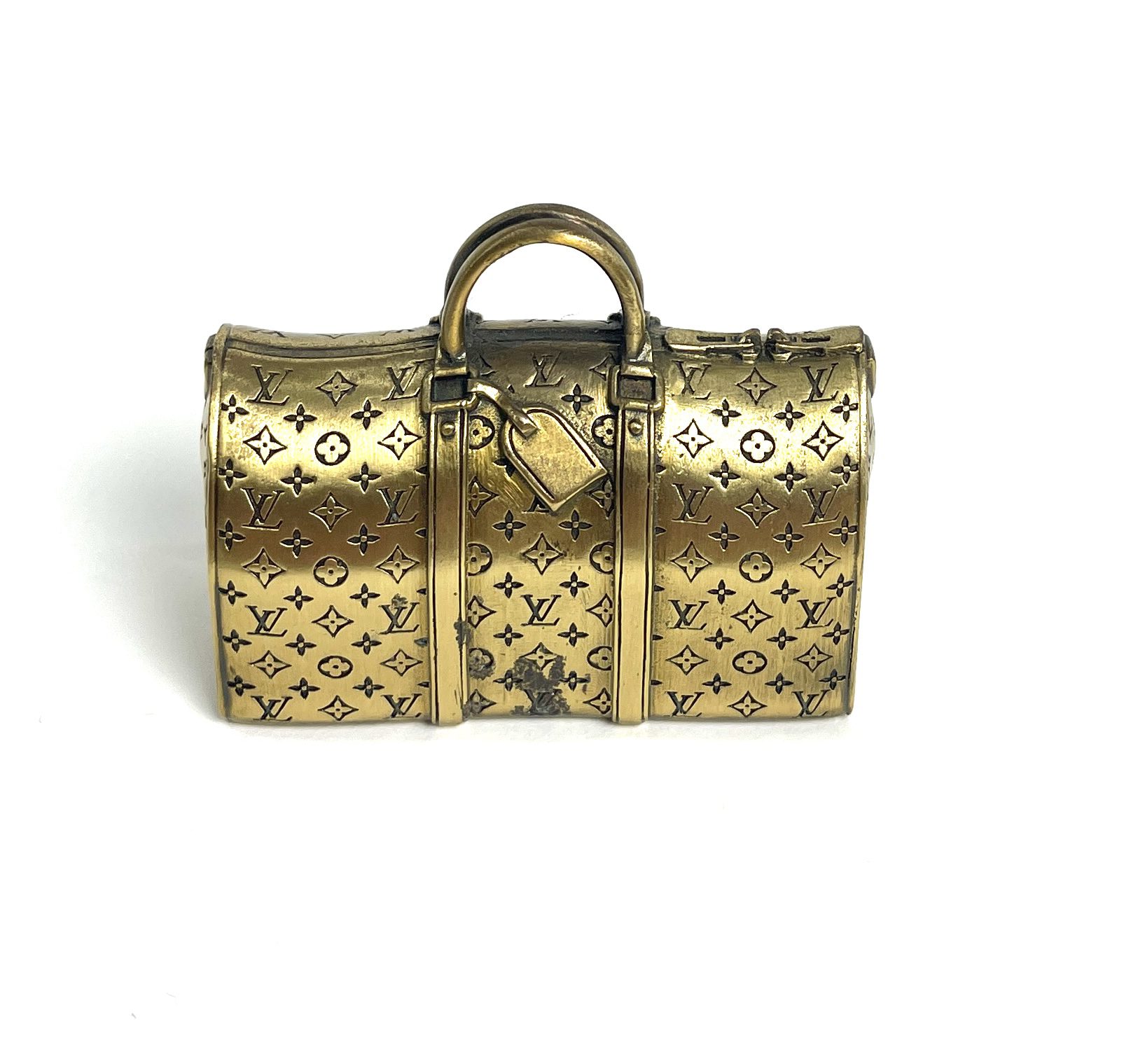 Louis Vuitton Rare Antique Brass Keepall Paperweight - A World Of