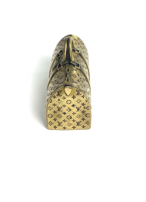 Louis Vuitton Rare Antique Brass Keepall Paperweight 6
