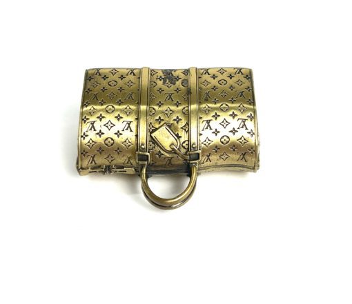 Louis Vuitton Rare Antique Brass Keepall Paperweight 8