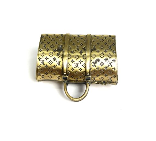Louis Vuitton Rare Antique Brass Keepall Paperweight 9