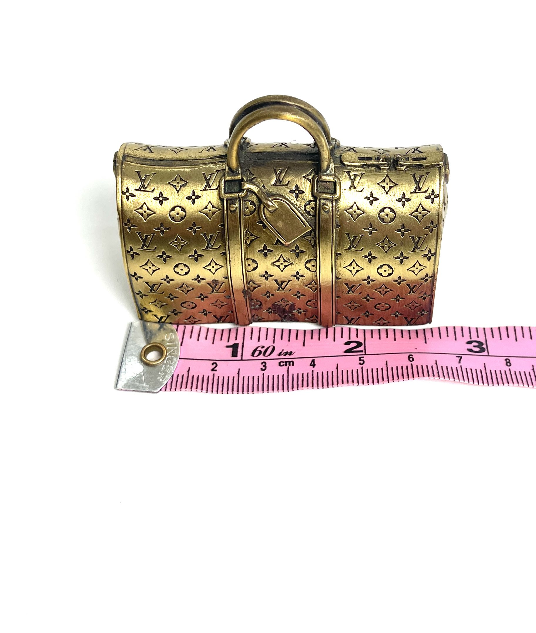 Louis Vuitton Rare Antique Brass Keepall Paperweight - A World Of