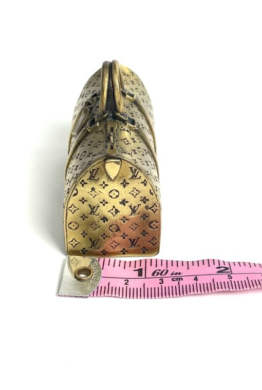 Louis Vuitton Rare Antique Brass Keepall Paperweight 12