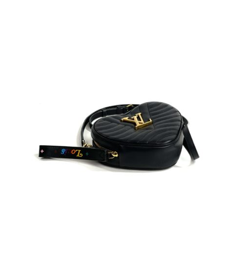 Louis Vuitton New Wave Black Leather Heart Crossbody or Wristlet 17
