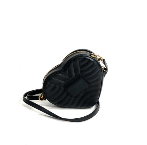 Louis Vuitton New Wave Black Leather Heart Crossbody or Wristlet 5