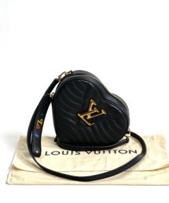 LOUIS VUITTON Calfskin New Wave Heart Bag Black 414765