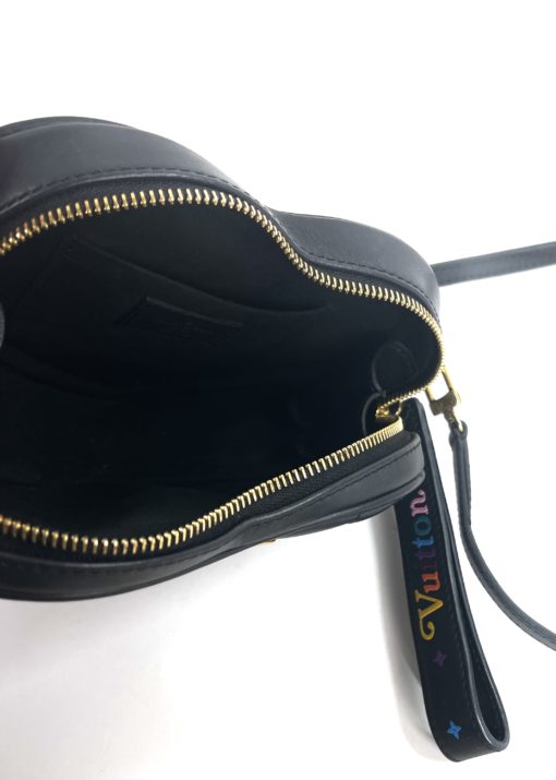 Louis Vuitton New Wave Black Leather Heart Crossbody or Wristlet 6