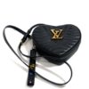 Louis Vuitton New Wave Black Leather Heart Crossbody or Wristlet 9