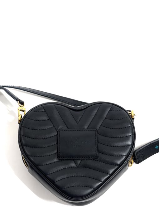 Louis Vuitton New Wave Black Leather Heart Crossbody or Wristlet 10