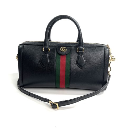 Gucci Black Leather Ophidia Medium Boston Bag Crossbody 3