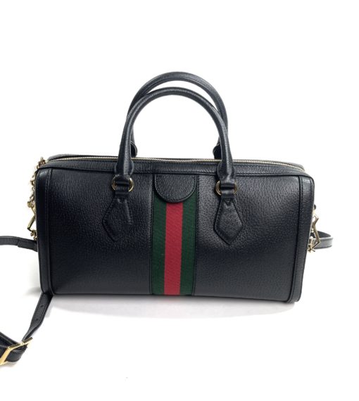 Gucci Black Leather Ophidia Medium Boston Bag Crossbody 4