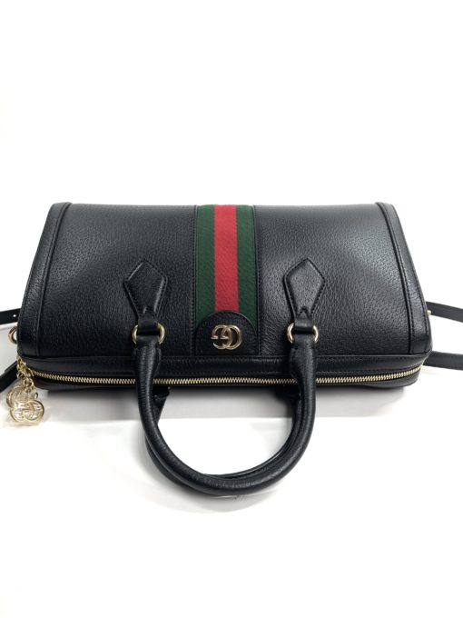 Gucci Black Leather Ophidia Medium Boston Bag Crossbody 18