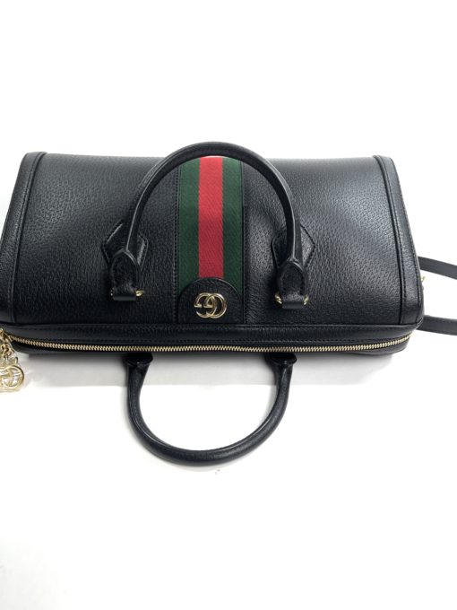 Gucci Black Leather Ophidia Medium Boston Bag Crossbody 17