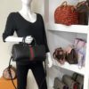 Gucci Black Leather Ophidia Medium Boston Bag Crossbody 6