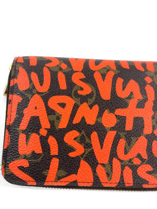 Louis Vuitton Steven Sprouse Orange Graffiti Zippy Wallet 24