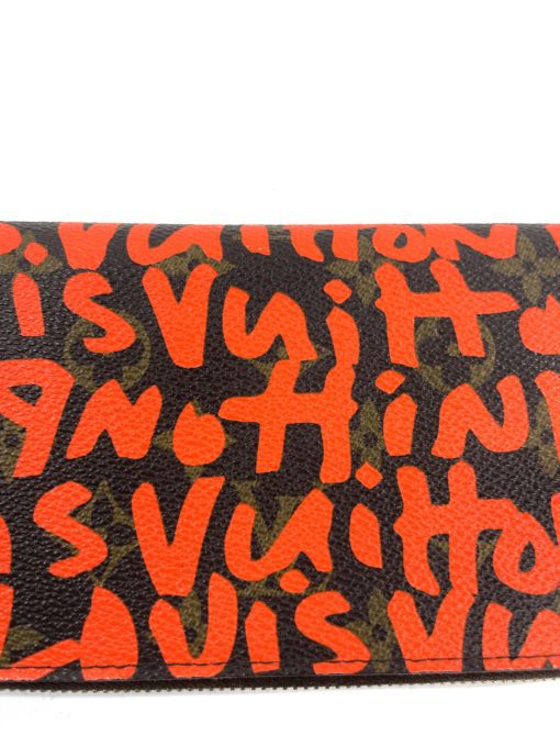 Louis Vuitton Steven Sprouse Orange Graffiti Zippy Wallet 25