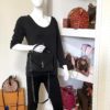 YSL Medium College Matelasse Black Lambskin V-Flap Crossbody Bag 2