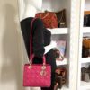 Christian Dior Lady Dior Hot Pink Lambskin Cannage Medium 23