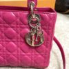 Christian Dior Lady Dior Hot Pink Lambskin Cannage Medium 21
