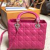 Christian Dior Lady Dior Hot Pink Lambskin Cannage Medium 20