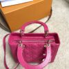 Christian Dior Lady Dior Hot Pink Lambskin Cannage Medium 19