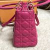 Christian Dior Lady Dior Hot Pink Lambskin Cannage Medium 18