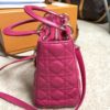 Christian Dior Lady Dior Hot Pink Lambskin Cannage Medium 17
