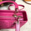 Christian Dior Lady Dior Hot Pink Lambskin Cannage Medium 11