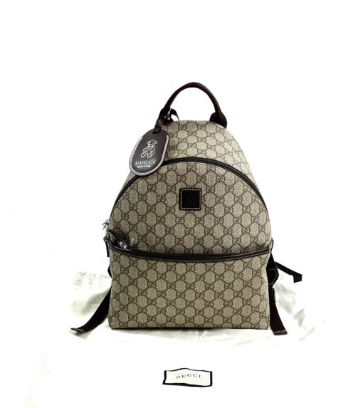 Gucci GG Supreme Monogram Small Backpack Brown 3