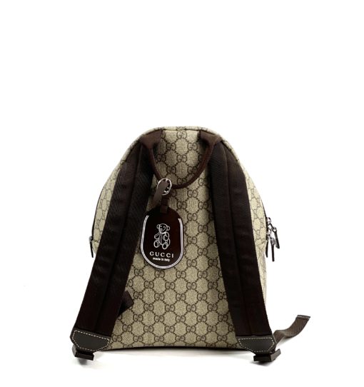 Gucci GG Supreme Monogram Small Backpack Brown 14