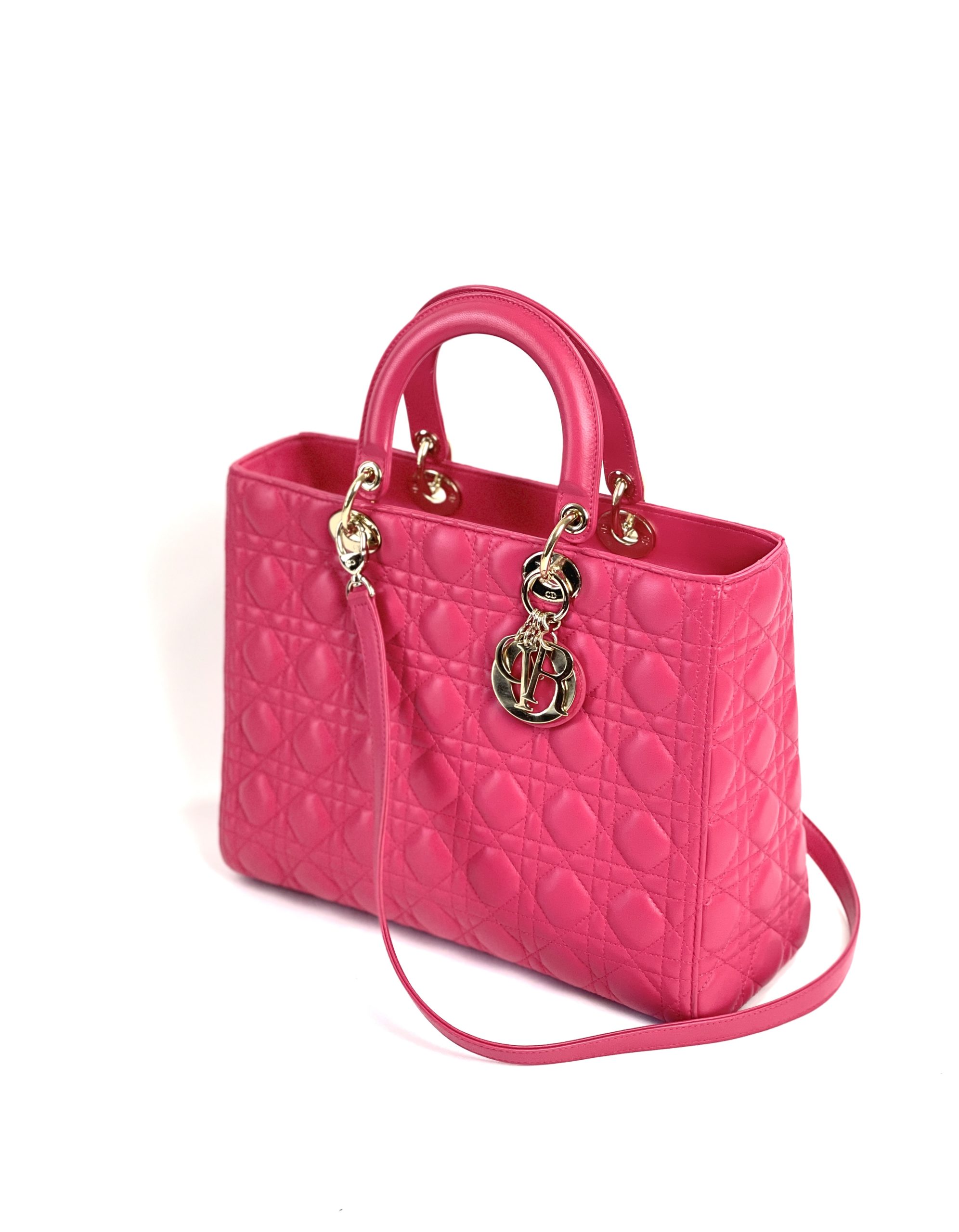 Lady Dior Lambskin Cannage Medium Lady Dior Pink - A World Of Goods For  You, LLC