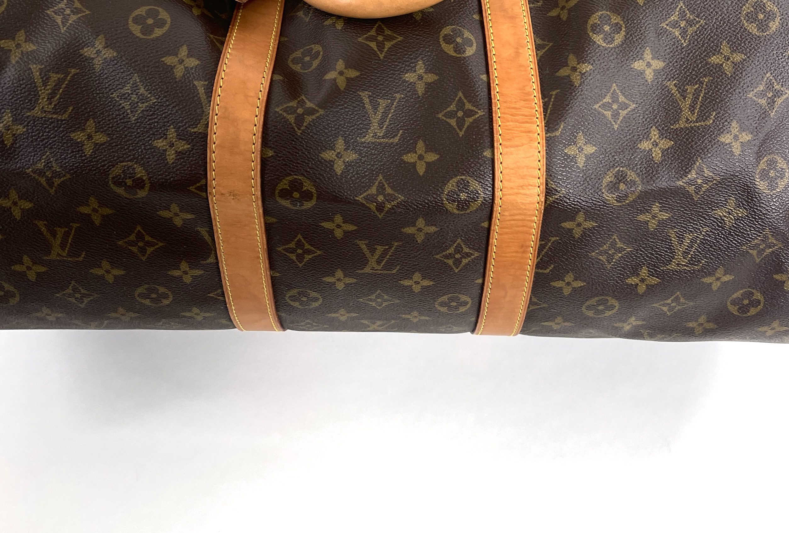 Louis Vuitton 100% Coated Canvas Brown Monogram Canvas Keepall