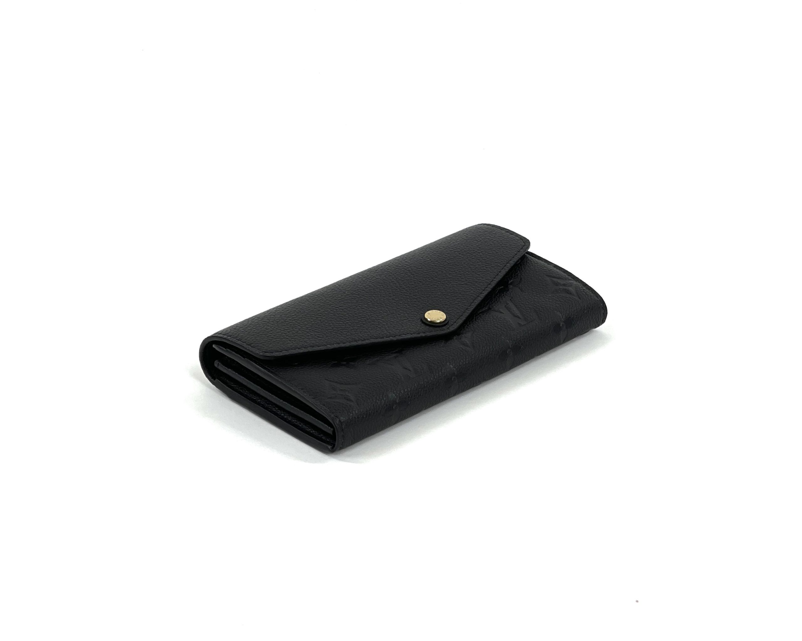 Louis Vuitton Black Monogram Empreinte Leather Sarah Wallet Nm
