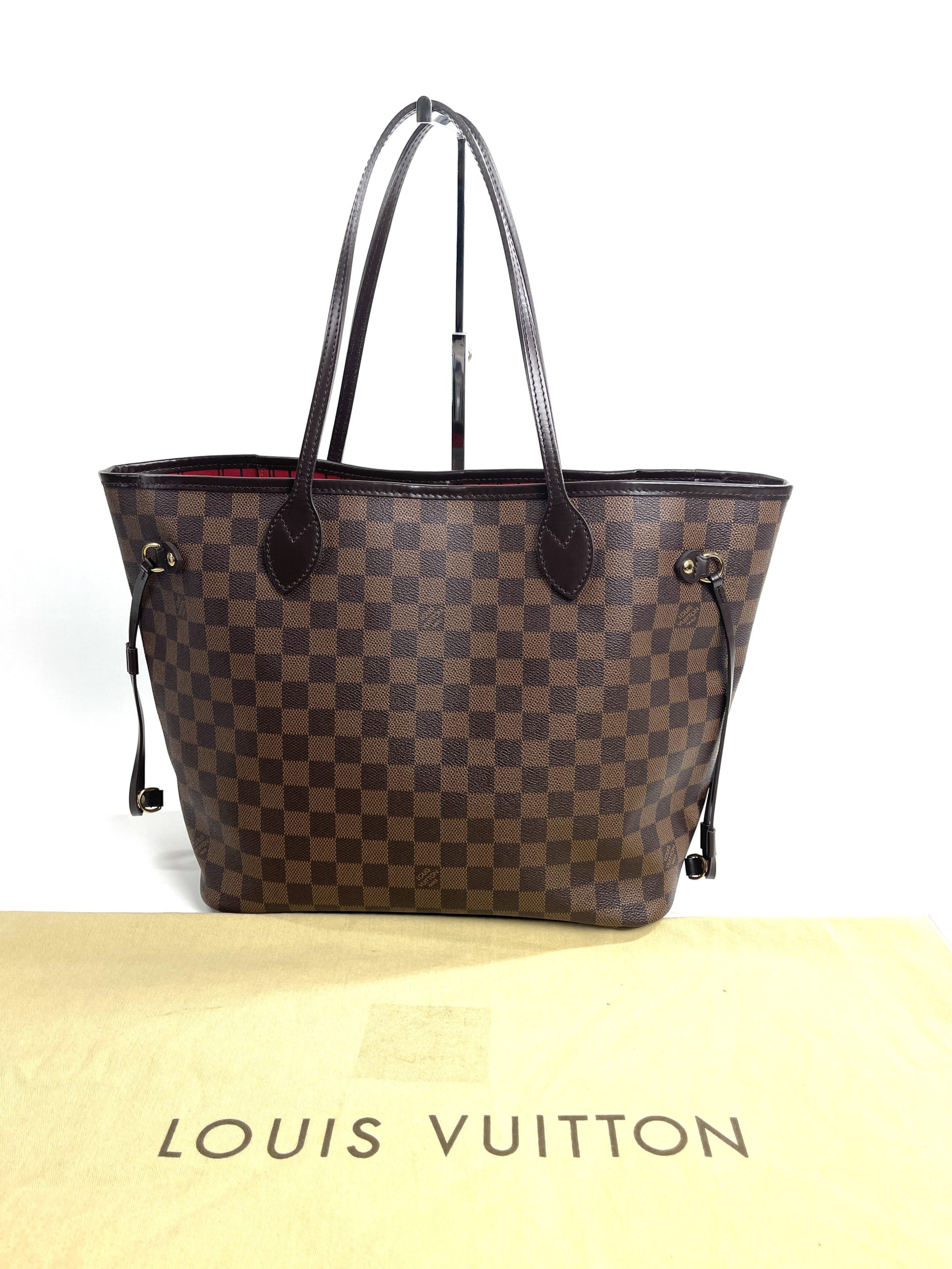 New in Box Louis Vuitton 2020 Neverfull Red Black Geometric Bag at